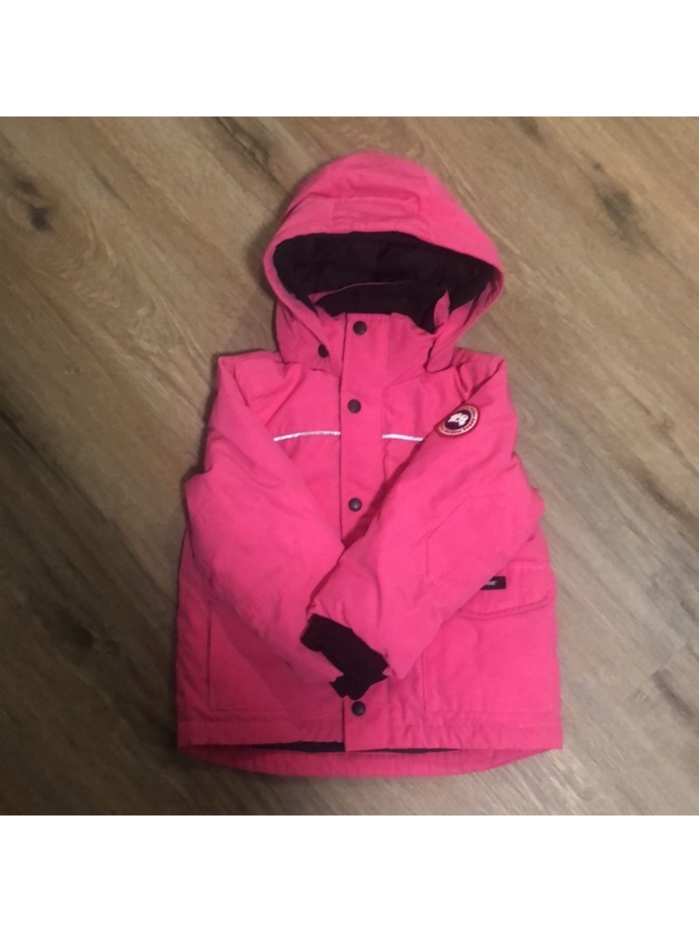Canada Goose Kids Pink Down Winter Jacket |  gorgeous bright pink! Warm, premium